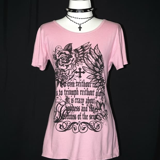 gothic lettering graphic t 
