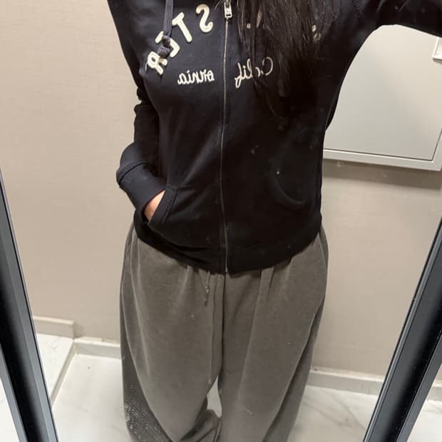 홀리스터 블랙 후드집업 m