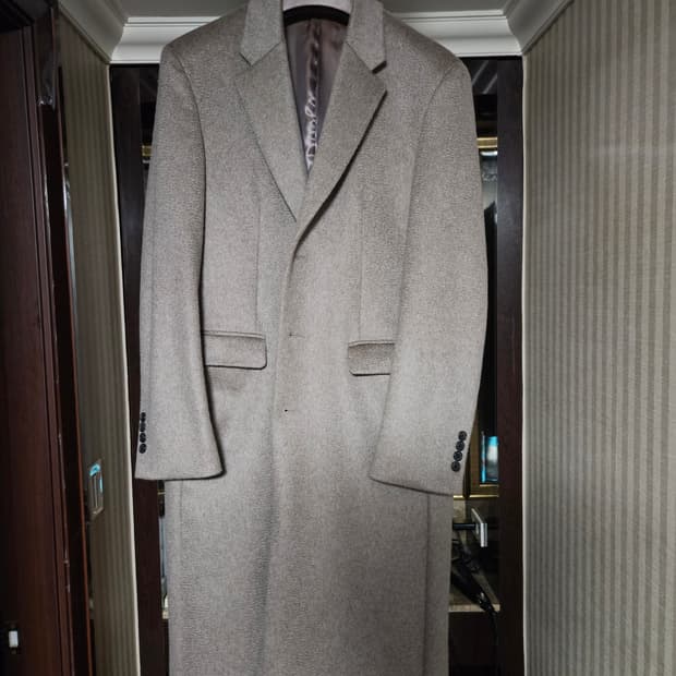 포커페이스 오트밀 싱글코트 48사이즈 캐시미어100% 닥터코트