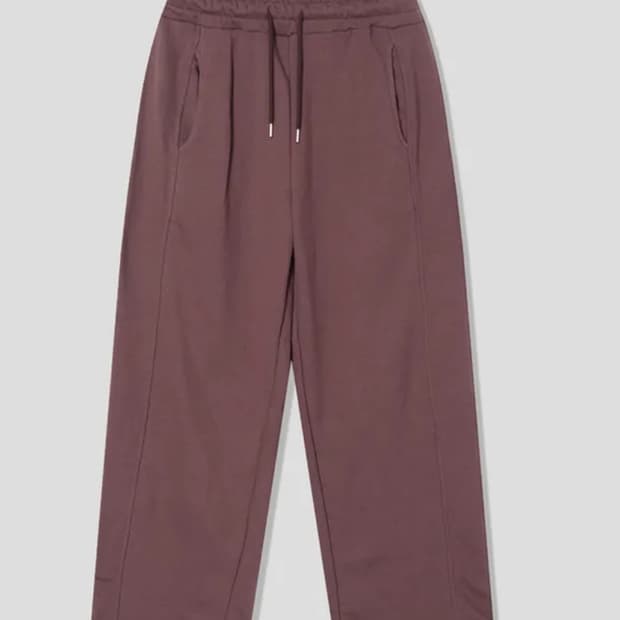 브라운밴딩기모팬츠 