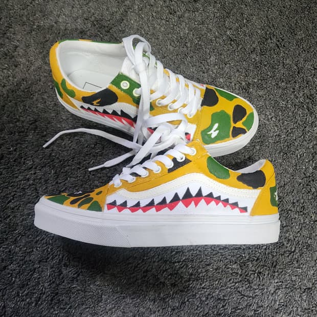 반스 올드스쿨 카모 커스텀 