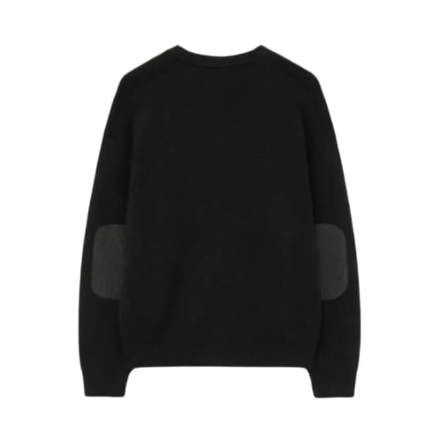 (L) 더니트컴퍼니X스토커즈 엘보우패치 니트 블랙