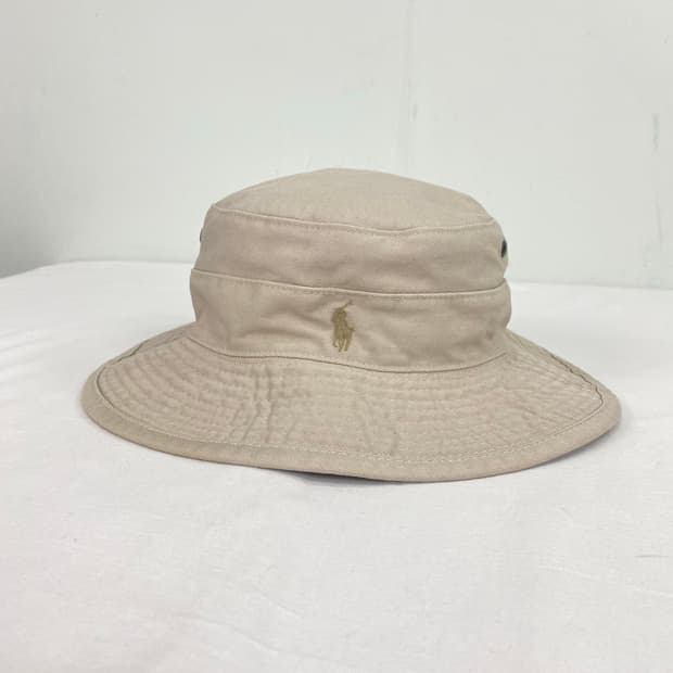 폴로 랄프로렌 베이지 버킷햇 벙거지
