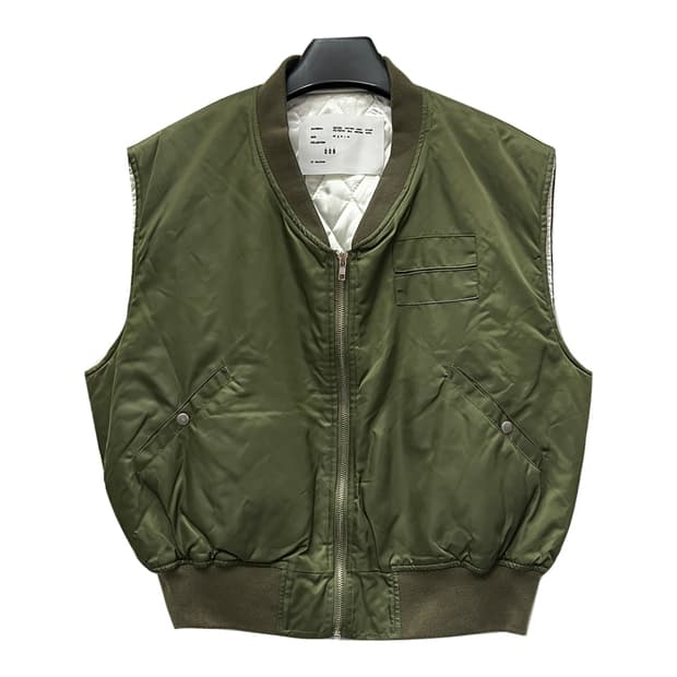 VTG MA-1 밀리터리 누빔 베스트 조끼 S