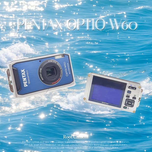 작례⭕️ 펜탁스 optio 옵티오 W60  케이스  박스 오션 블루🌊 