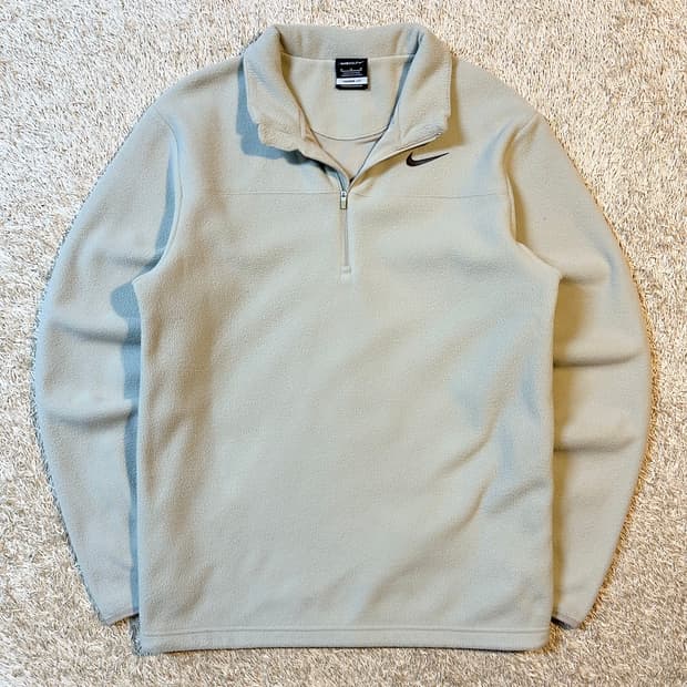 나이키 골프 써마핏 스우시 플리스 하프 반집업 라이트그레이