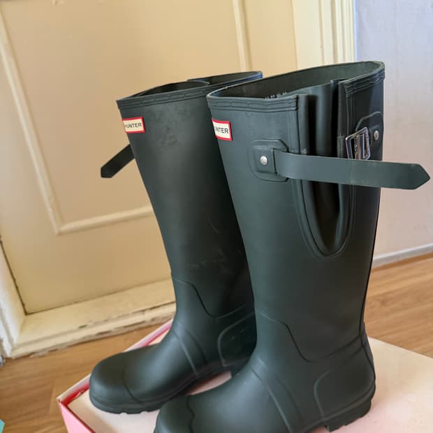 헌터 레인부츠 올리브 290