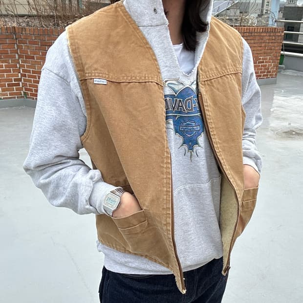 (L) 90s 칼하트 쉐르파 워크 베스트