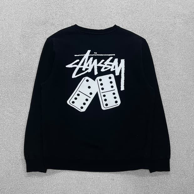 스투시 Stussy 도미노 다이스 크루넥 맨투맨 블랙