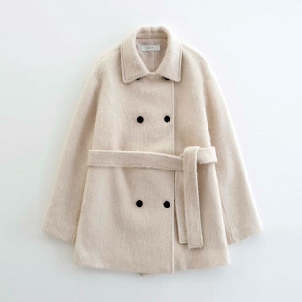 베뉴엣(BENUET) 피치크림 밀란 코트 프리사이즈 새상품