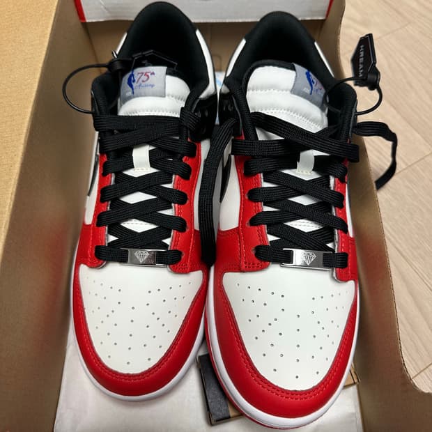 (새상품)나이키 덩크 로우 레트로 NBA 75주년 260