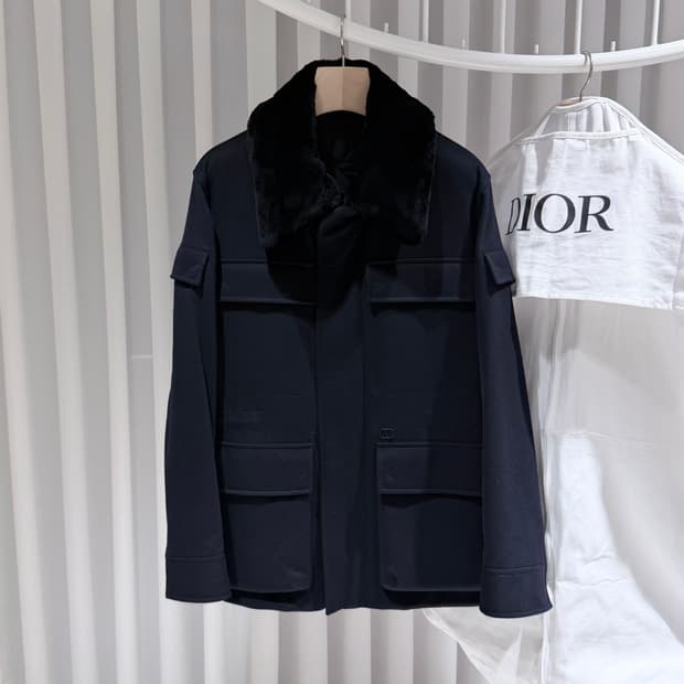 (S+ / 48) / 디올 시어링 퍼 캐시미어 블랙 자켓