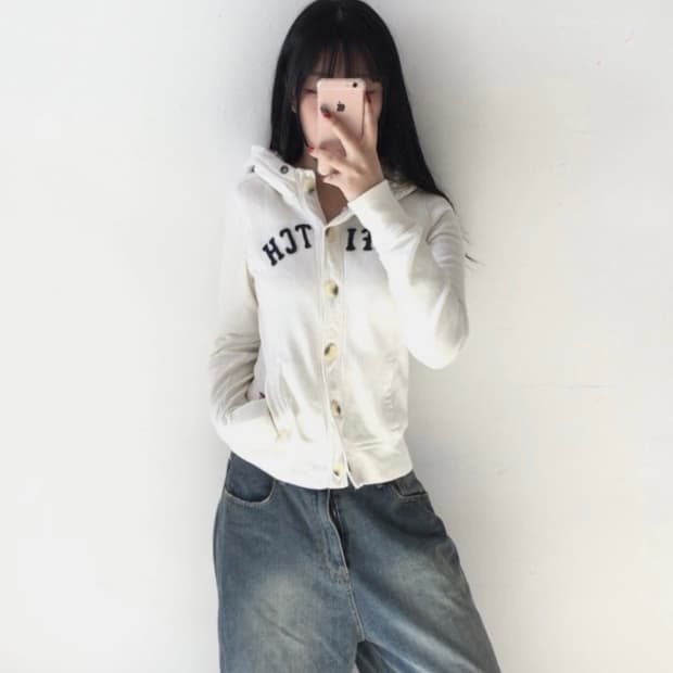 아베크롬비 버튼 후드집업