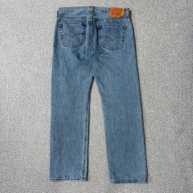 리바이스 501 연청 데님 팬츠 34