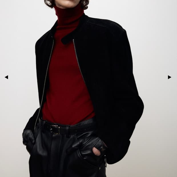 토니웩 카우하이드 레이서 스웨이드 자켓 M