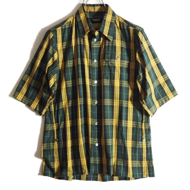 undercover shirt 언더커버 포켓 하프 체크 셔츠