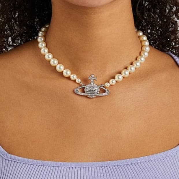 비비안웨스트우드 김나영 진주 초커목걸이