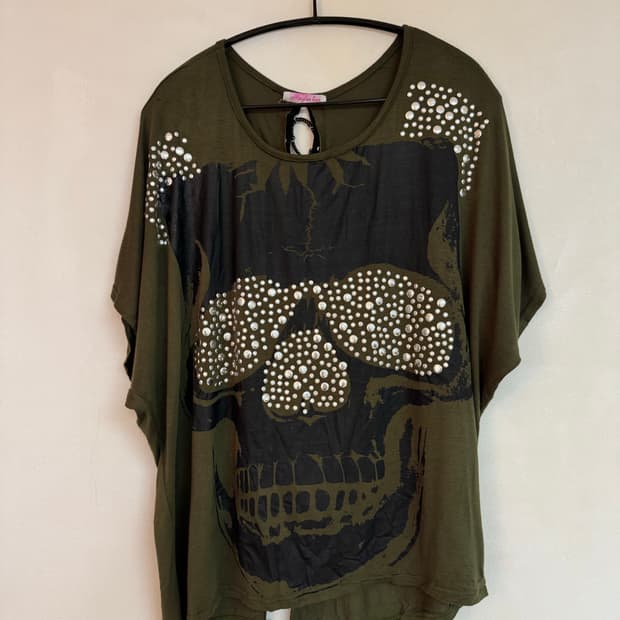 Silver Skelelton printing t-shirts