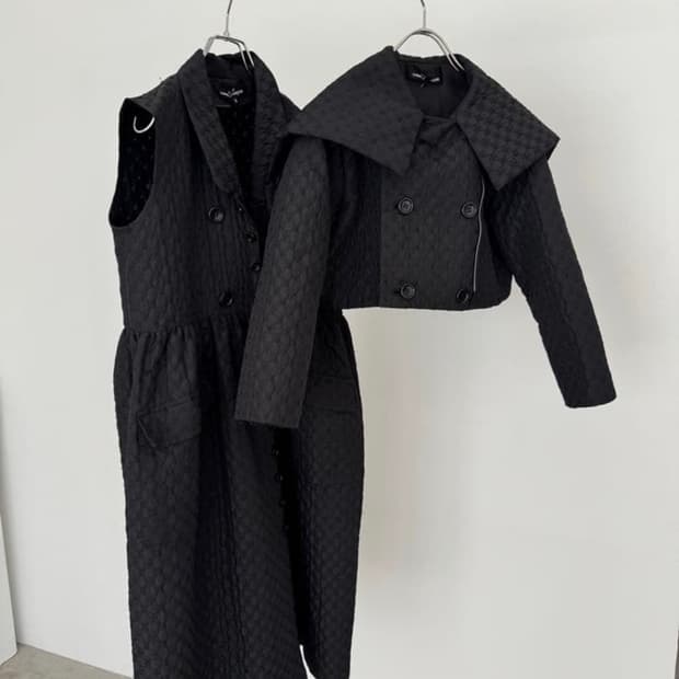 20aw 트리콧 꼼데가르송 3way 퀄팅 코트 S