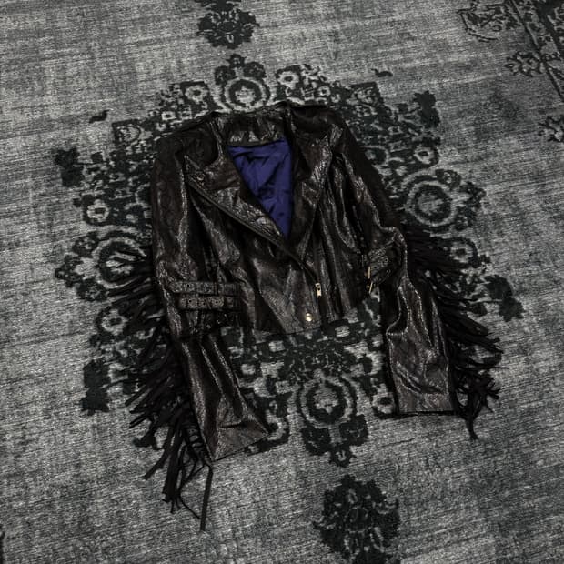 Unknwon hell python fringe fake leather 