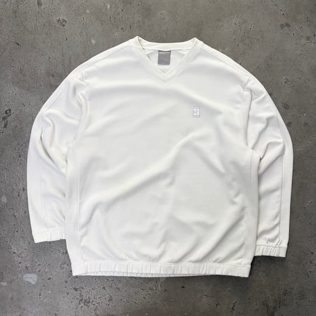 나이키 화이트 브이넥 맨투맨[2229]