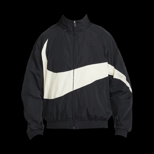나이키 스우시 우븐 자켓 블랙 코코넛 밀크 - 아시아