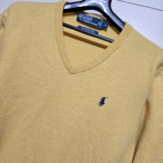 폴로 랄프로렌 여성 메리노울 브이넥 니트