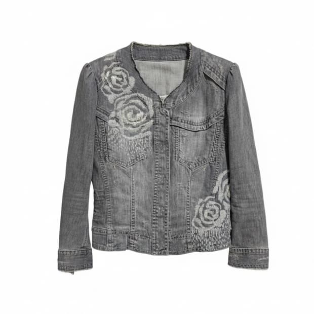 Obzee 오브제 y2k 비즈 데님자켓