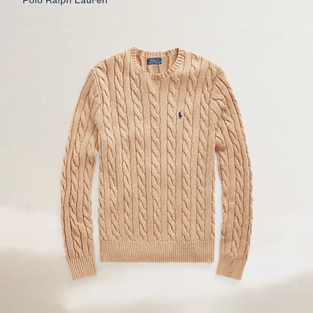폴로 랄프로렌 꽈배기 니트 베이지
