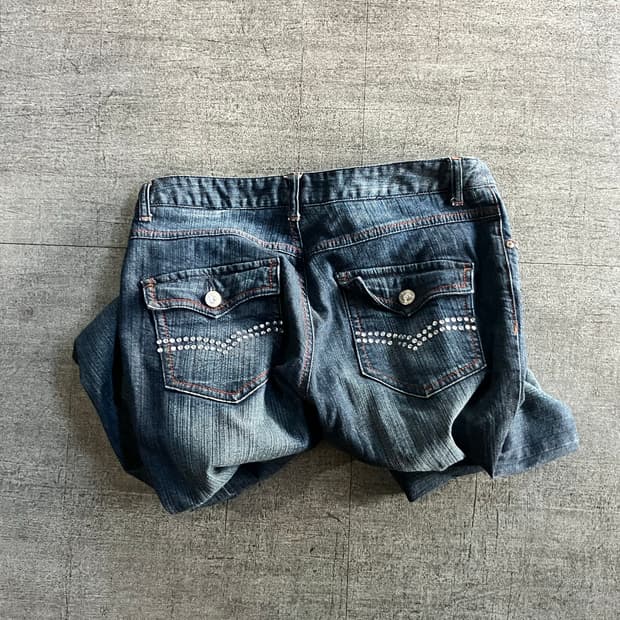 일본빈티지 Aias 핀터깔y2k 보헤미안 웨스턴데님팬츠