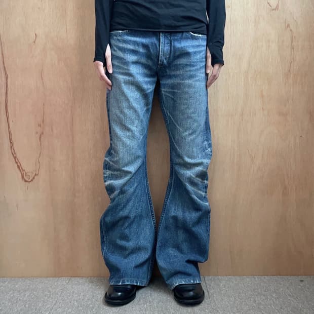 wjk 바나나 플레어 데님 팬츠