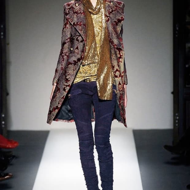 2010AW 데카르넹 발망 골드 체인 스펭글 슬리브리스