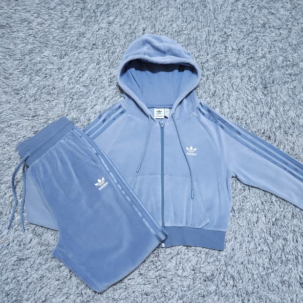 아디다스) S-M 크롭후드집업+조거팬츠셋업 / 왕눈이샵