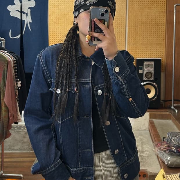 리바이스 70901 웨스턴 무드 진청 데님 자켓