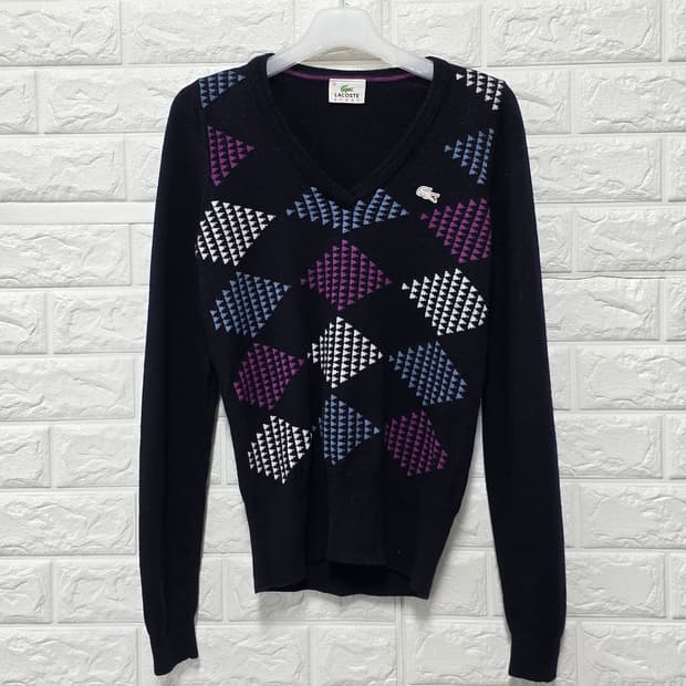 택포// 라코스테 스포츠 여성 아가일 니트 S