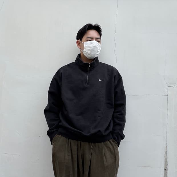 2XL)나이키 NGR 솔로 스우시 반집업 맨투맨