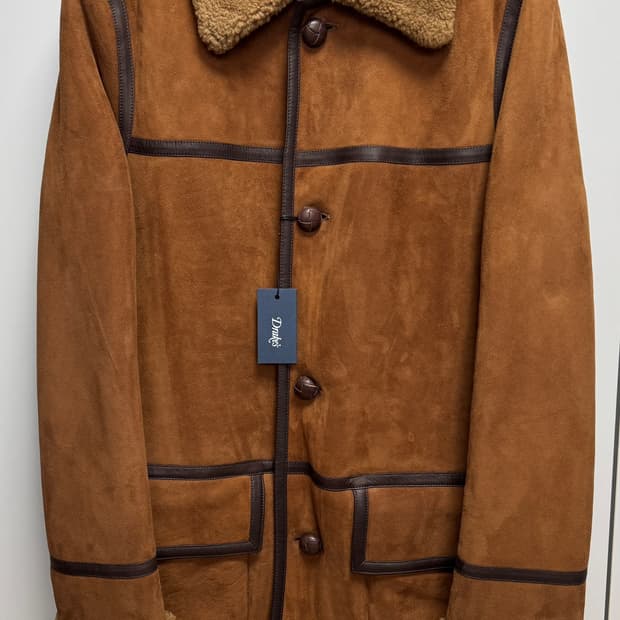 Drake's 드레익스 시어링 무스탕 코트 40