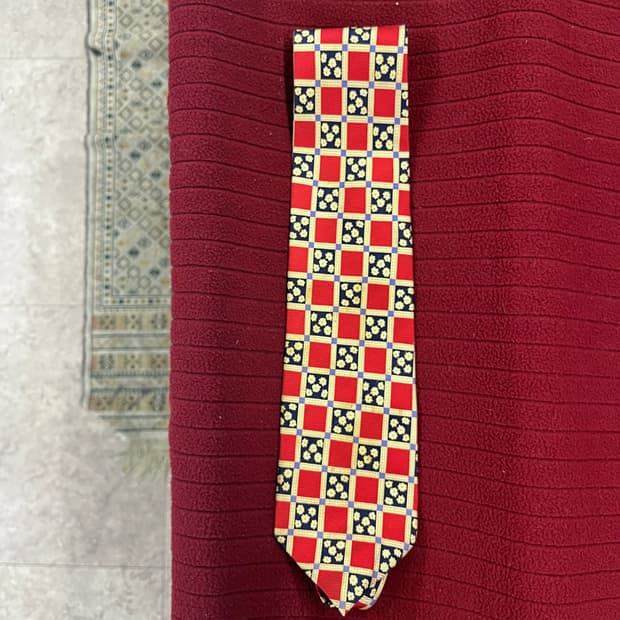 디올 패턴 넥타이 레드 #csz2552