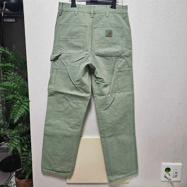 칼하트 싱글니 MOS 모스그린 카펜터 카키 코튼긴바지 워크팬츠 29x32