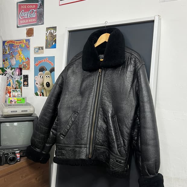 90s 오리지널 Type B-3 밀리터리 양가죽 무스탕 점퍼