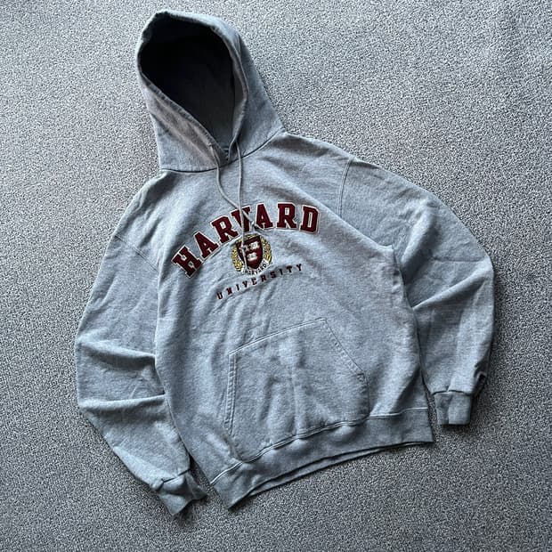 챔피온 하버드 빅로고 후드티