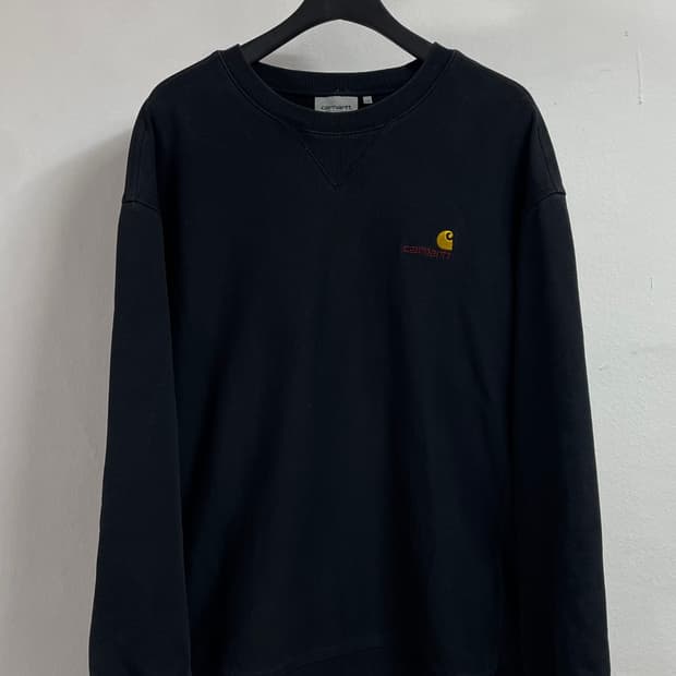 칼하트 빅사이즈 로고 블랙 헤비스웻 맨투맨 (on.167)  
