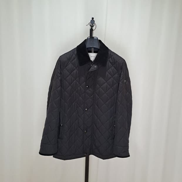 (택포) 헤지스 23FW 코듀로이 배색 퀼팅자켓 100 C243