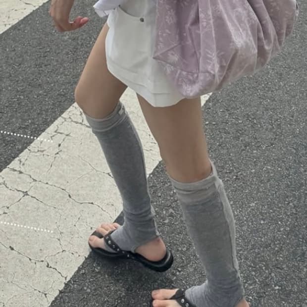 세이지블루 홀드 오픈토삭스 니삭스