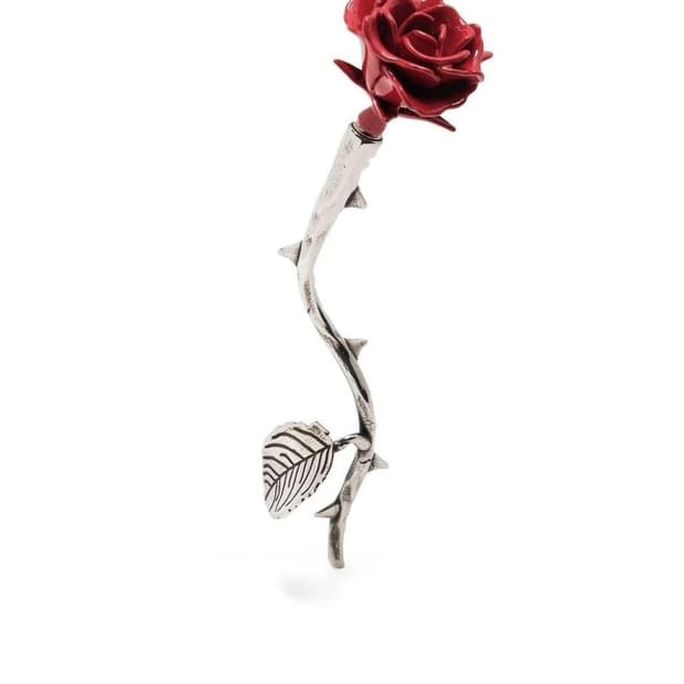 단종/ACNE STUDIOS 로즈 이어링 레드