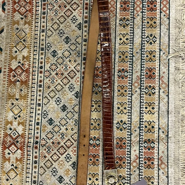 빈티지 가죽 벨트 브라운 #csz22