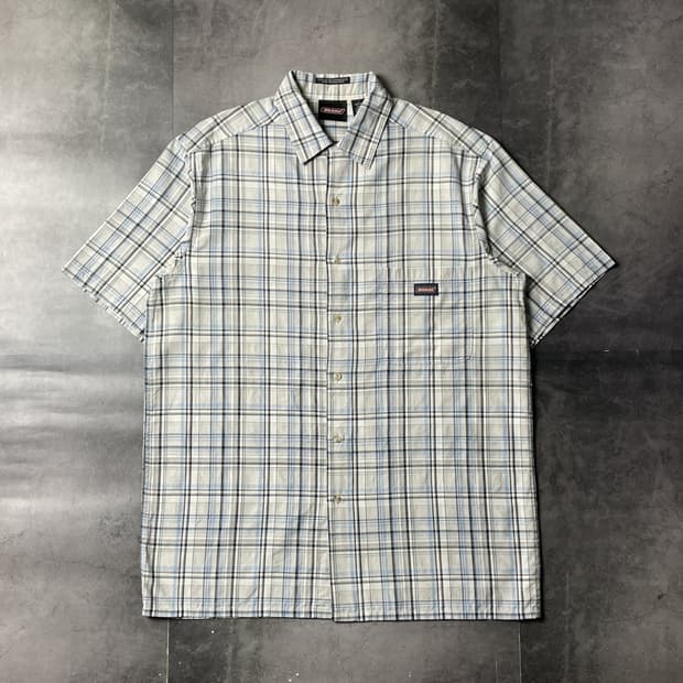 DICKIES 디키즈 빈티지 체크 반팔 워크 셔츠 A00929