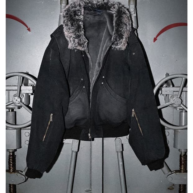 b.access 퍼 봄버 자켓 M