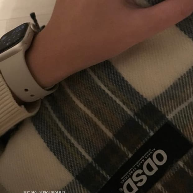 오드스튜디오 체크 머플러