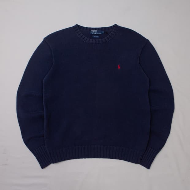 폴로 랄프로렌 코튼 니트 스웨터 네이비